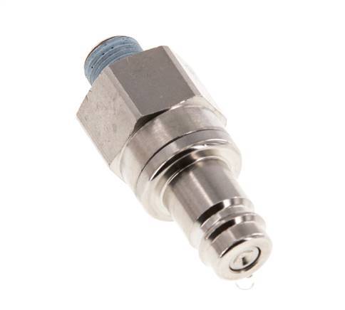 Nickel-plated Brass DN 10 Air Coupling Plug R 1/4 inch Male Double Shut-Off