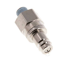 Nickel-plated Brass DN 10 Air Coupling Plug R 1/4 inch Male Double Shut-Off