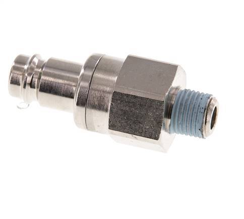 Messing vernickelt DN 10 Luftkupplungsstecker R 1/4 Zoll männlich Doppelabsperrung