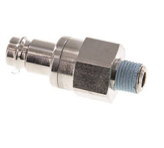 Messing vernickelt DN 10 Luftkupplungsstecker R 1/4 Zoll männlich Doppelabsperrung