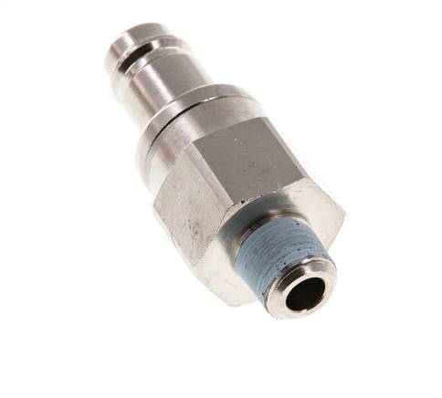 Messing vernickelt DN 10 Luftkupplungsstecker R 1/4 Zoll männlich Doppelabsperrung