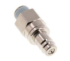 Messing vernickelt DN 10 Luftkupplungsstecker R 3/8 Zoll männlich Doppelabsperrung