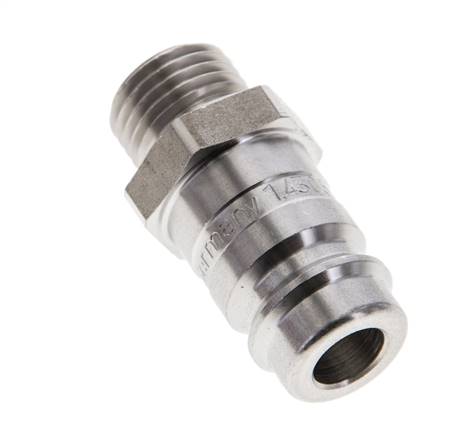 Edelstahl DN 10 Luftkupplungsstecker G 1/4 Zoll Außengewinde