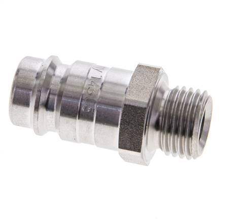 Edelstahl DN 10 Luftkupplungsstecker G 1/4 Zoll Außengewinde