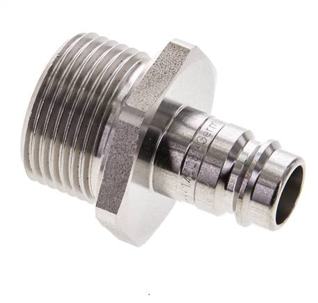 Edelstahl DN 10 Luftkupplungsstecker G 3/4 Zoll Außengewinde