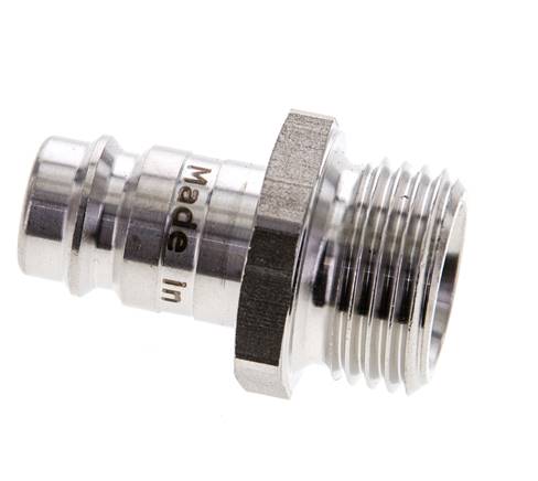 Edelstahl 316L DN 10 Luftkupplungsstecker G 1/2 Zoll Außengewinde