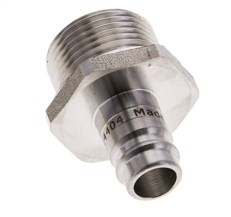 Edelstahl 316L DN 10 Luftkupplungsstecker G 3/4 Zoll Außengewinde