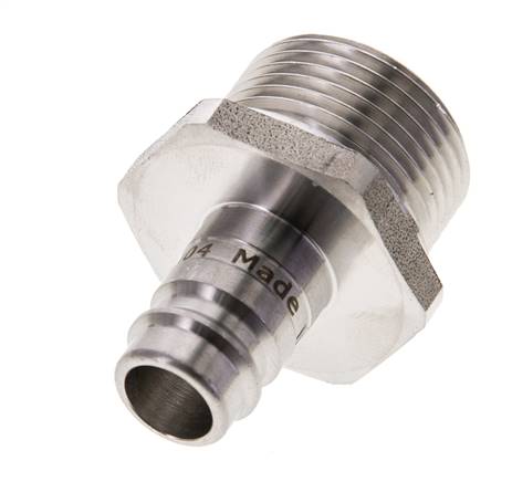 Edelstahl 316L DN 10 Luftkupplungsstecker G 3/4 Zoll Außengewinde