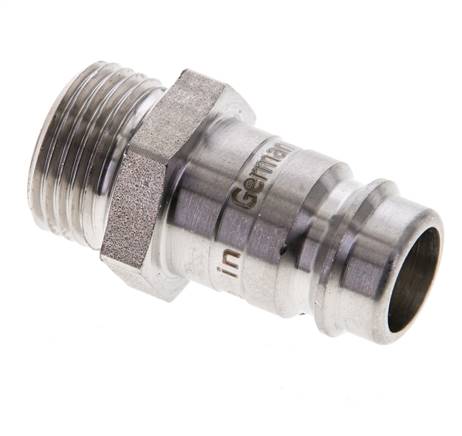 Edelstahl 316L DN 10 Luftkupplungsstecker G 3/8 Zoll Außengewinde