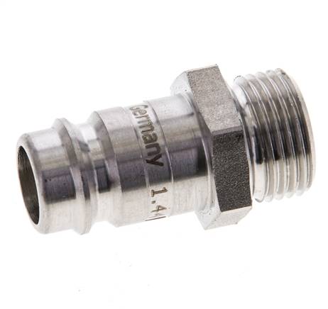 Edelstahl 316L DN 10 Luftkupplungsstecker G 3/8 Zoll Außengewinde