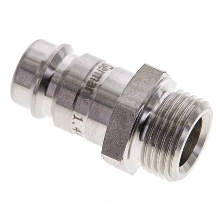 Edelstahl 316L DN 10 Luftkupplungsstecker G 3/8 Zoll Außengewinde