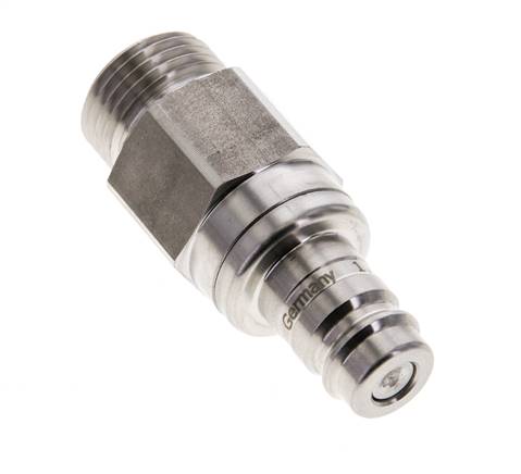 Edelstahl 316L DN 10 Luftkupplungsstopfen G 1/2 Zoll Außengewinde Doppelabsperrung