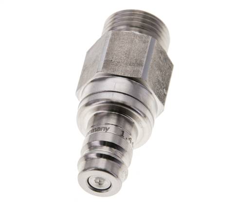 Edelstahl 316L DN 10 Luftkupplungsstopfen G 1/2 Zoll Außengewinde Doppelabsperrung