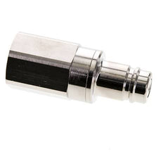 Messing vernickelt DN 15 Luftkupplungsstecker G 1 Zoll Innengewinde Doppelabsperrung