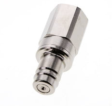 Messing vernickelt DN 15 Luftkupplungsstecker G 1 Zoll Innengewinde Doppelabsperrung