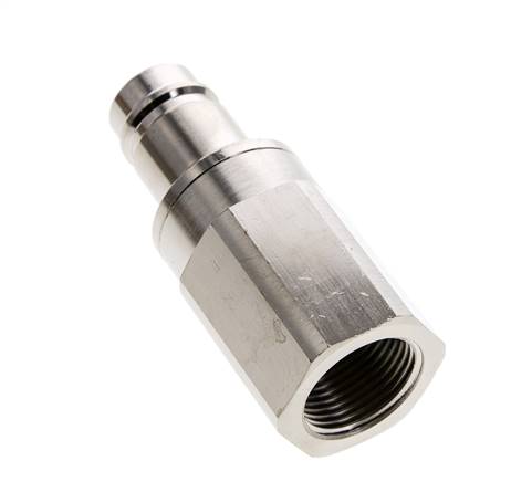 Messing vernickelt DN 15 Luftkupplungsstecker G 1 Zoll Innengewinde Doppelabsperrung