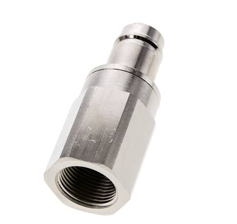 Messing vernickelt DN 15 Luftkupplungsstecker G 1 Zoll Innengewinde Doppelabsperrung