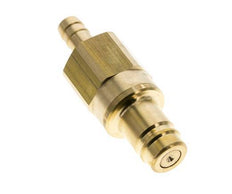 Brass DN 15 Air Coupling Plug 13 mm Hose Pillar Double Shut-Off