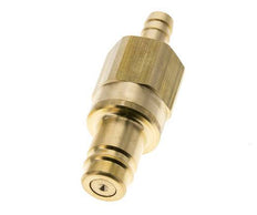 Brass DN 15 Air Coupling Plug 13 mm Hose Pillar Double Shut-Off