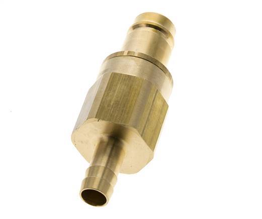 Brass DN 15 Air Coupling Plug 13 mm Hose Pillar Double Shut-Off