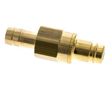 Brass DN 15 Air Coupling Plug 19 mm Hose Pillar Double Shut-Off