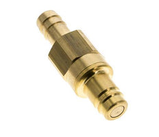 Brass DN 15 Air Coupling Plug 19 mm Hose Pillar Double Shut-Off