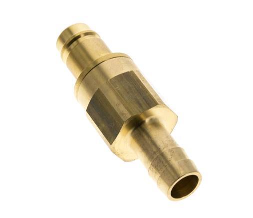 Brass DN 15 Air Coupling Plug 19 mm Hose Pillar Double Shut-Off