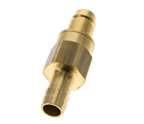 Brass DN 15 Air Coupling Plug 19 mm Hose Pillar Double Shut-Off