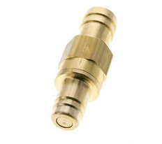Brass DN 15 Air Coupling Plug 25 mm Hose Pillar Double Shut-Off