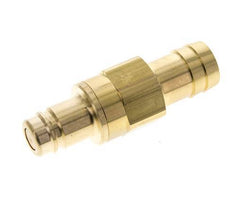Brass DN 15 Air Coupling Plug 25 mm Hose Pillar Double Shut-Off