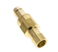 Brass DN 15 Air Coupling Plug 25 mm Hose Pillar Double Shut-Off
