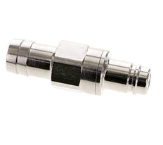 Nickel-plated Brass DN 15 Air Coupling Plug 25 mm Hose Pillar Double Shut-Off