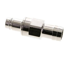 Nickel-plated Brass DN 15 Air Coupling Plug 25 mm Hose Pillar Double Shut-Off