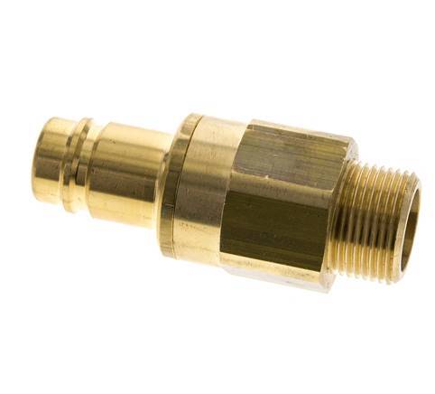 Brass DN 15 Air Coupling Plug G 3/4 inch Male Double Shut-Off