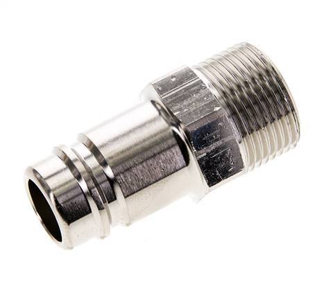 Nickel-plated Brass DN 15 Air Coupling Plug G 3/4 inch Male