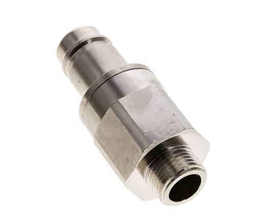 Nickel-plated Brass DN 15 Air Coupling Plug G 1/2 inch Male Double Shut-Off