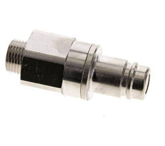 Nickel-plated Brass DN 15 Air Coupling Plug G 1/2 inch Male Double Shut-Off