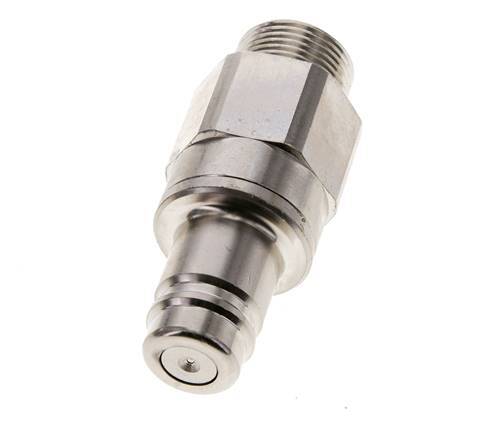 Nickel-plated Brass DN 15 Air Coupling Plug G 3/4 inch Male Double Shut-Off