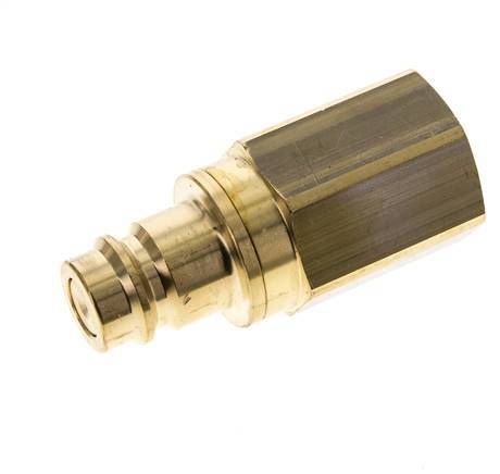 Brass DN 19 Air Coupling Plug G 1 inch Female Double Shut-Off