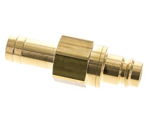 Brass DN 19 Air Coupling Plug 25 mm Hose Pillar Double Shut-Off