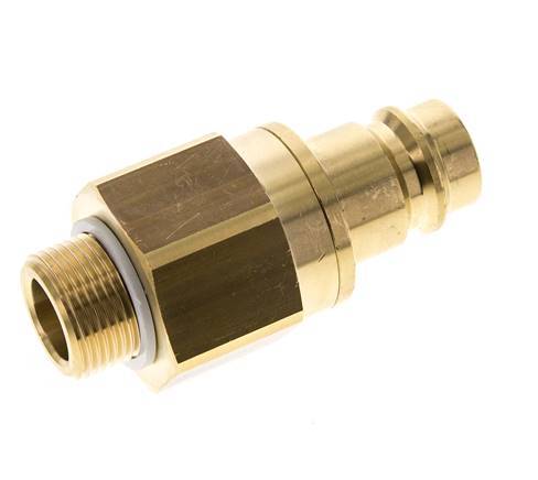 Brass DN 19 Air Coupling Plug G 3/4 inch Male Double Shut-Off
