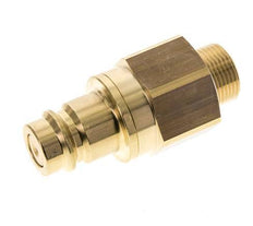 Brass DN 19 Air Coupling Plug G 3/4 inch Male Double Shut-Off