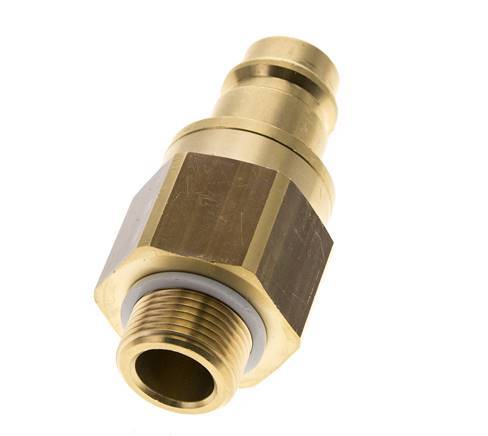 Brass DN 19 Air Coupling Plug G 3/4 inch Male Double Shut-Off