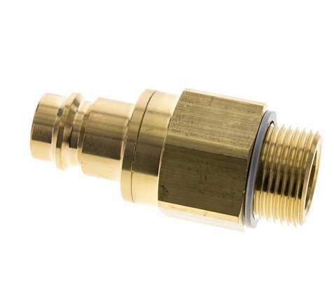 Brass DN 19 Air Coupling Plug G 1 inch Male Double Shut-Off