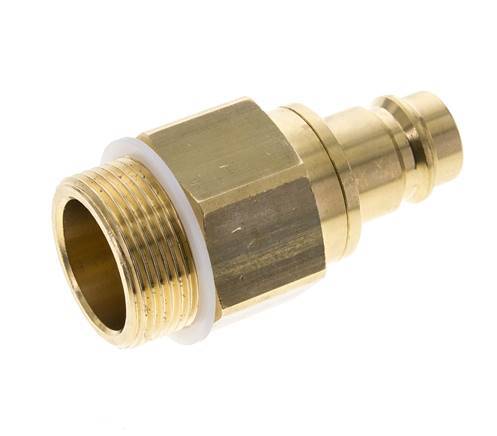 Brass DN 19 Air Coupling Plug G 1 1/4 inch Male Double Shut-Off