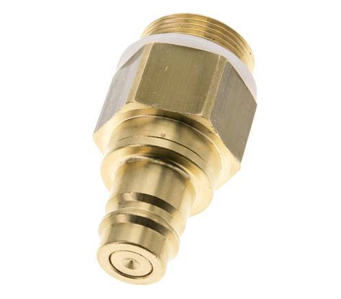 Brass DN 19 Air Coupling Plug G 1 1/4 inch Male Double Shut-Off