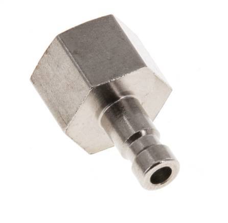 Nickel-plated Brass DN 2.7 (Micro) Air Coupling Plug G 1/8 inch Female [2 Pieces]