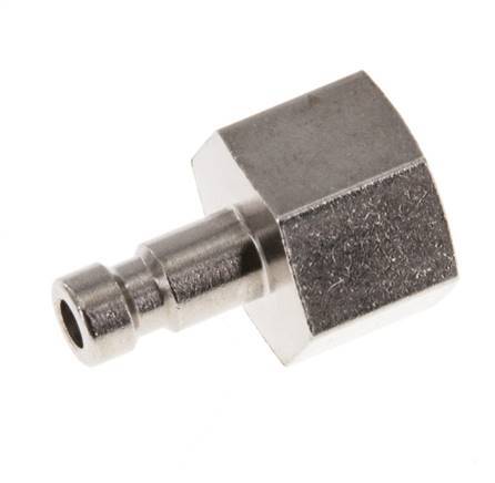 Nickel-plated Brass DN 2.7 (Micro) Air Coupling Plug G 1/8 inch Female [2 Pieces]