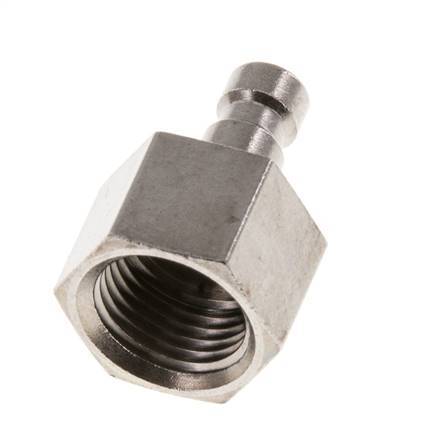 Nickel-plated Brass DN 2.7 (Micro) Air Coupling Plug G 1/8 inch Female [2 Pieces]