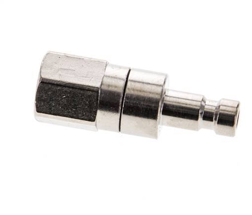 Nickel-plated Brass DN 2.7 (Micro) Air Coupling Plug M5 Female Double Shut-Off